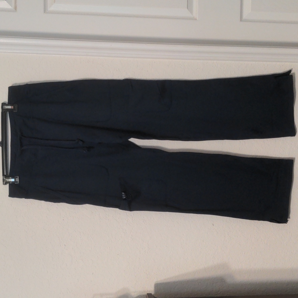 QBK Workwear Women's Blue Drawstring 5 Pocket Cargo Scrub Pants. Size 2X